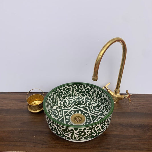 Moroccan Washbasin - Moroccan handmade ceramic sink #5