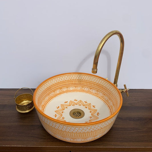 Moroccan Washbasin - Moroccan handmade ceramic sink #5E