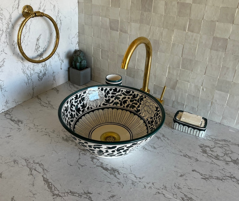 Bathroom sink | Zellige style ceramic bathroom sink #97