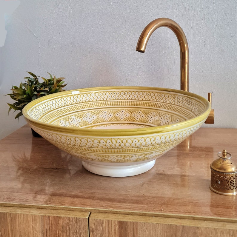 Bathroom sink | Zellige style ceramic bathroom sink #102