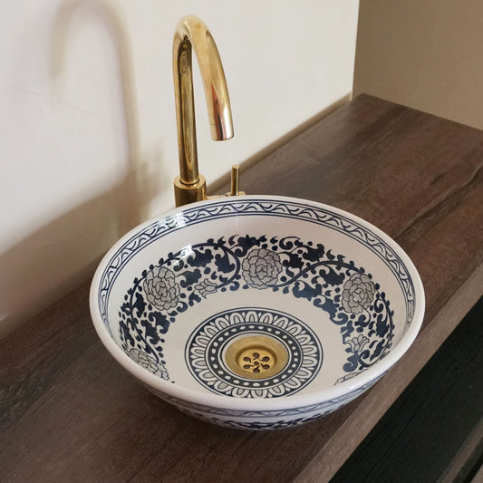 Bathroom sink | Moroccan bathroom style ceramic sink #149