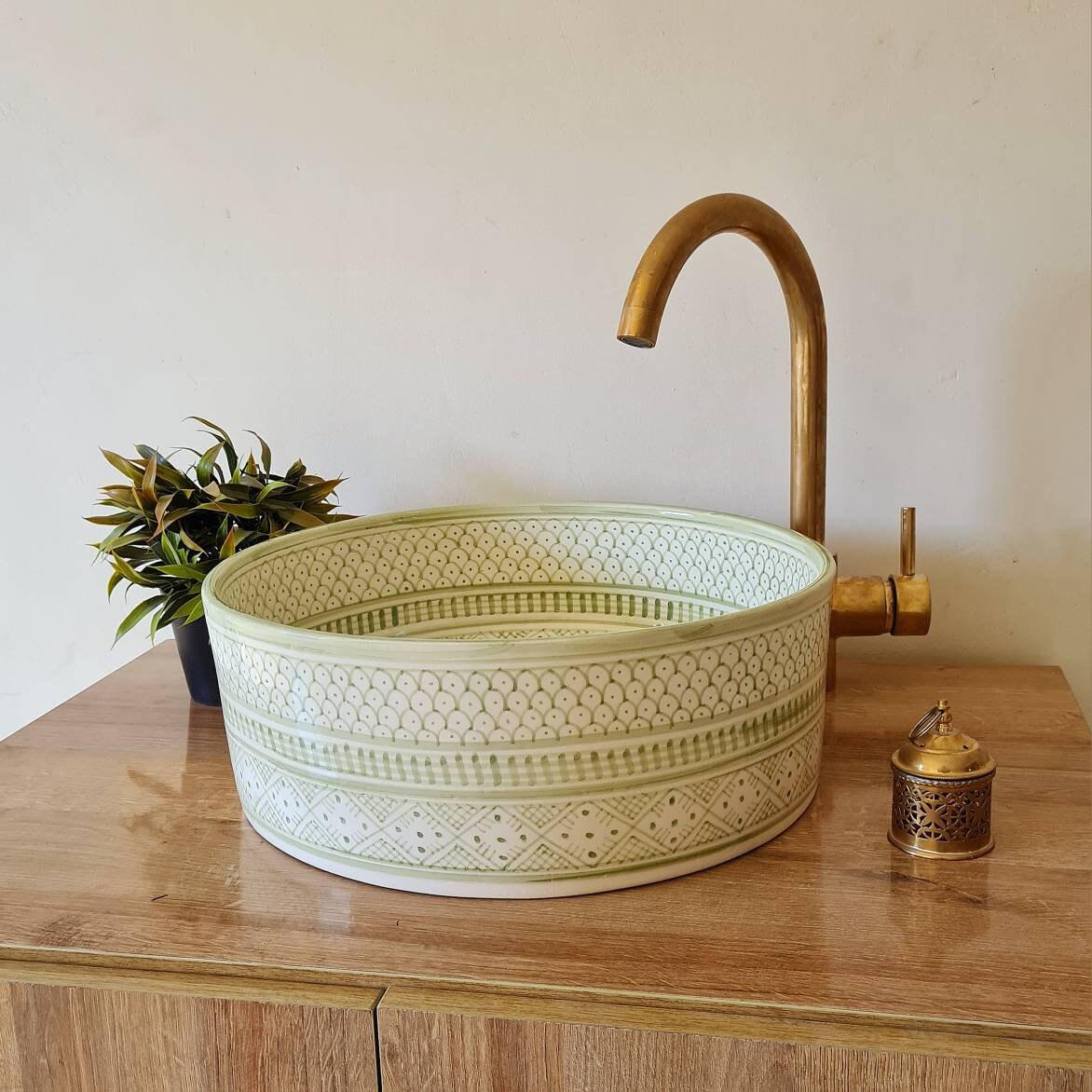 Bathroom sink | Zellige style ceramic bathroom sink #141